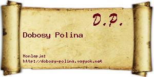 Dobosy Polina névjegykártya